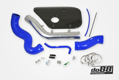 Volvo S60 V60 V70 T6 Einlassrohr, Blauen Schläuchen, Kohlefaser Deckung