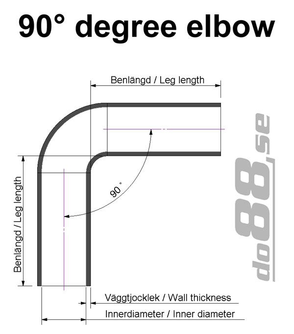 Silikonschlauch Blau 90° 0,3125'' (8mm)