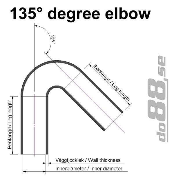 Ø 60,3mm Silikonschlauch 135° Bogen / Verbinder (Schwarz) Schlauch