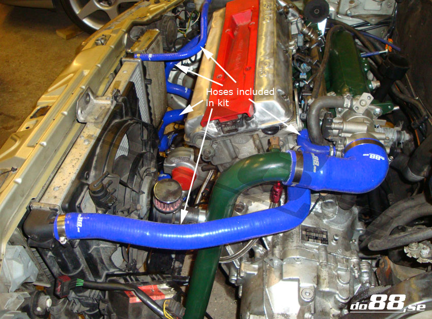 SAAB 9000 Turbo 94-98 Kühlerschläuche Blau