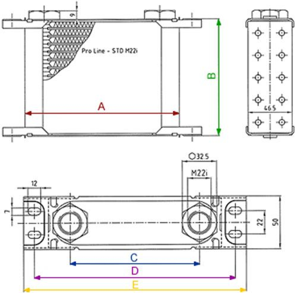 Setrab Pro Line Ölkühler 16 Reihen 163mm Setrab Pro Line Ölkühler 16 Reihen 163mm