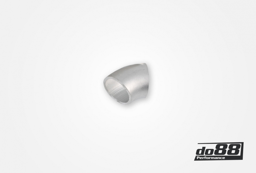 Aluminiumrohr 45° 25x3 mm, kurzer Radius