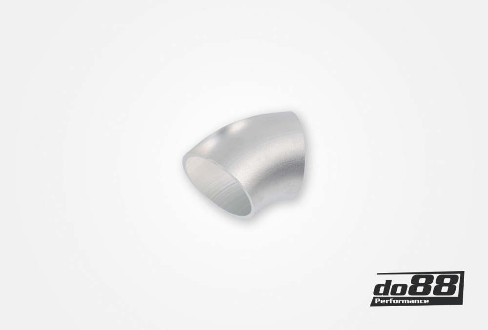 Aluminiumrohr 45° 60x3 mm, langer Radius