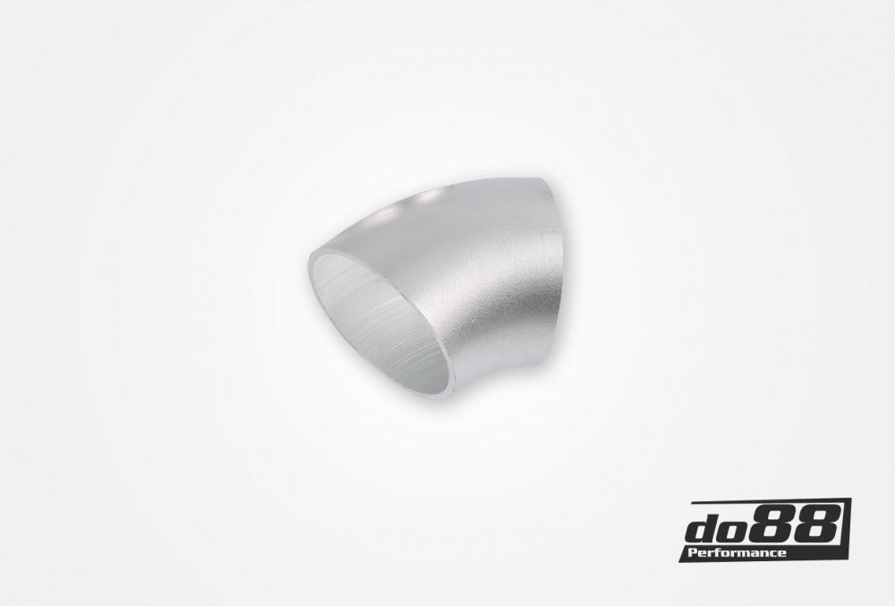 Aluminiumrohr 45° 76x3 mm, langer Radius