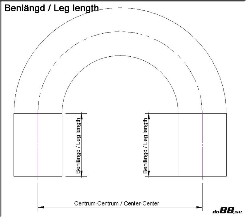 Silikonschlauch Blau 180° 4,25'' (108mm)