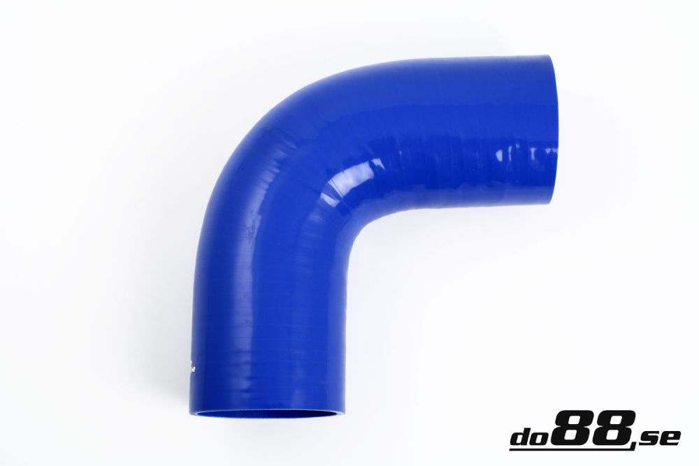 Silikonschlauch Blau 90° 4\'\' (102mm) in der Gruppe Silikonschlauch / Schlauch / Silikonschlauch Blau / Bögen / 90° bei do88 AB (B90G102)