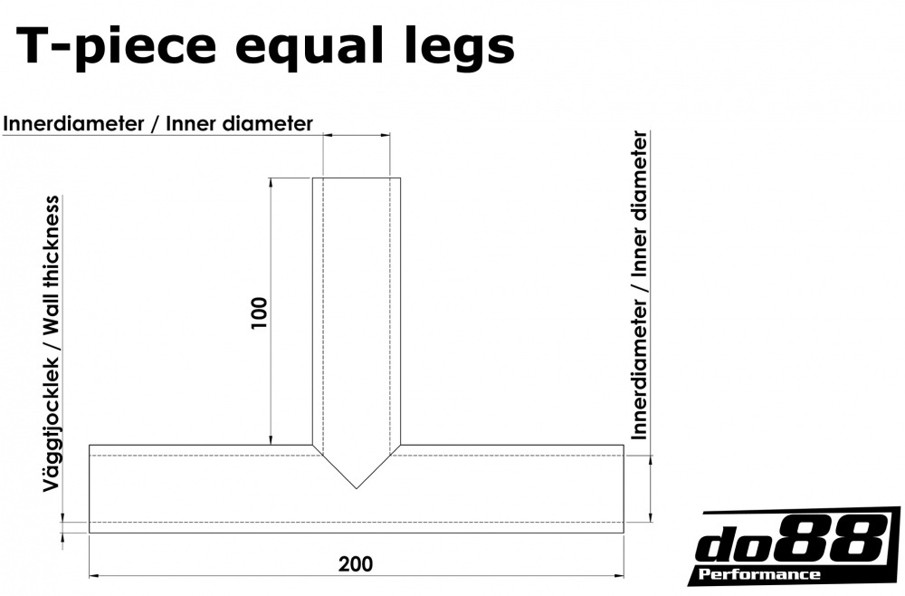 Silikonschlauch Blau T 1,25'' (32mm)