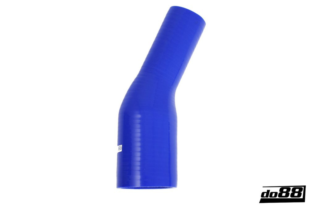 Silikonschlauch Blau 25° 1,75 - 2,5\'\' (45-63mm) in der Gruppe Silikonschlauch / Schlauch / Silikonschlauch Blau / Reduzierbögen / 25° bei do88 AB (BR25G45-63)