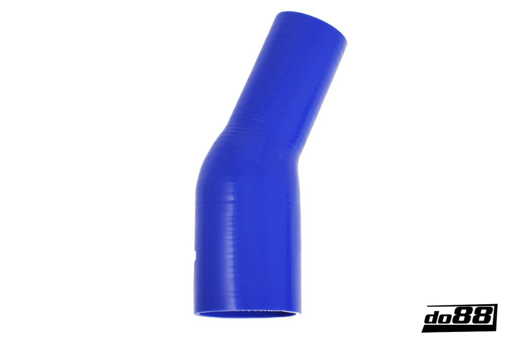 Silikonschlauch Blau 25° 3 - 4\'\' (76 - 102mm) in der Gruppe Silikonschlauch / Schlauch / Silikonschlauch Blau / Reduzierbögen / 25° bei do88 AB (BR25G76-102)