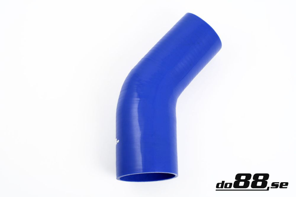 Silikonschlauch Blau 45° 2,5 - 2,75\'\' (63 - 70mm) in der Gruppe Silikonschlauch / Schlauch / Silikonschlauch Blau / Reduzierbögen / 45° bei do88 AB (BR45G63-70)