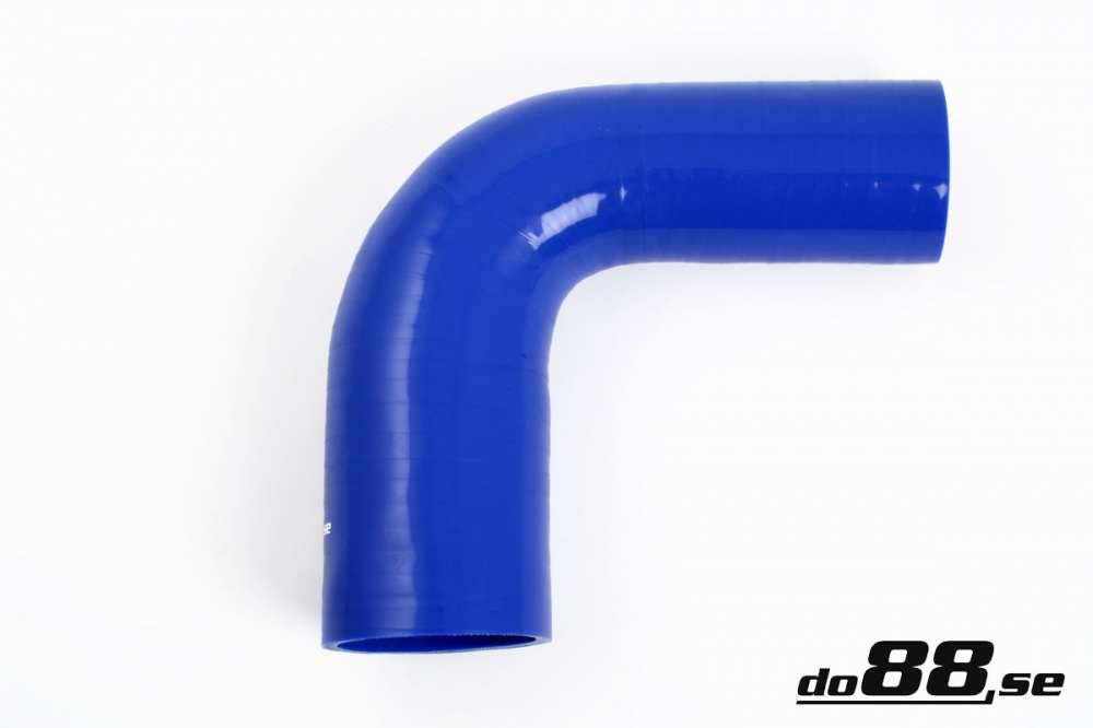 Silikonschlauch Blau 90° 1,75 - 2,5\'\' (45-63mm) in der Gruppe Silikonschlauch / Schlauch / Silikonschlauch Blau / Reduzierbögen / 90° bei do88 AB (BR90G45-63)