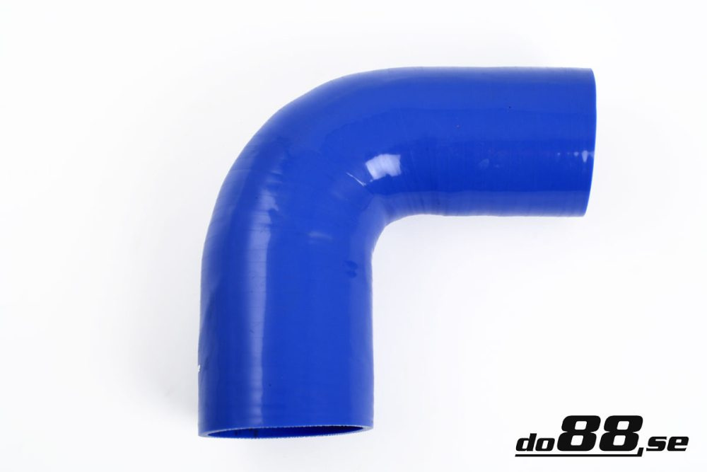 Silikonschlauch Blau 90° 2,5 - 3,5\'\' (63-89mm) in der Gruppe Silikonschlauch / Schlauch / Silikonschlauch Blau / Reduzierbögen / 90° bei do88 AB (BR90G63-89)