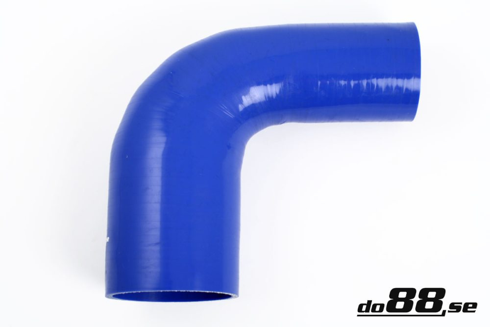 Silikonschlauch Blau 90° 2,75 - 4\'\' (70-102mm) in der Gruppe Silikonschlauch / Schlauch / Silikonschlauch Blau / Reduzierbögen / 90° bei do88 AB (BR90G70-102)