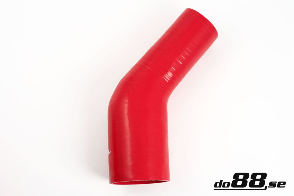 Silikonschlauch Rot 45° 3,5 - 4\'\' (89 - 102mm) in der Gruppe Silikonschlauch / Schlauch / Silikonschlauch Rot / Reduzierbögen / 45° bei do88 AB (RBR45G89-102)