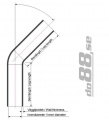 Silikonschlauch Schwarz 25° 2 - 2,75'' (51 - 70mm)