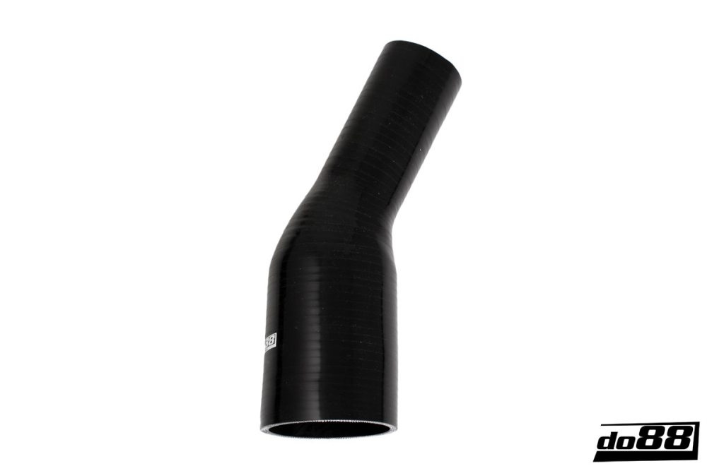 Silikonschlauch Schwarz 25° 2,25 - 2,5\'\' (57 - 63mm) in der Gruppe Silikonschlauch / Schlauch / Silikonschlauch Schwarz / Reduzierbögen / 25° bei do88 AB (SBR25G57-63)