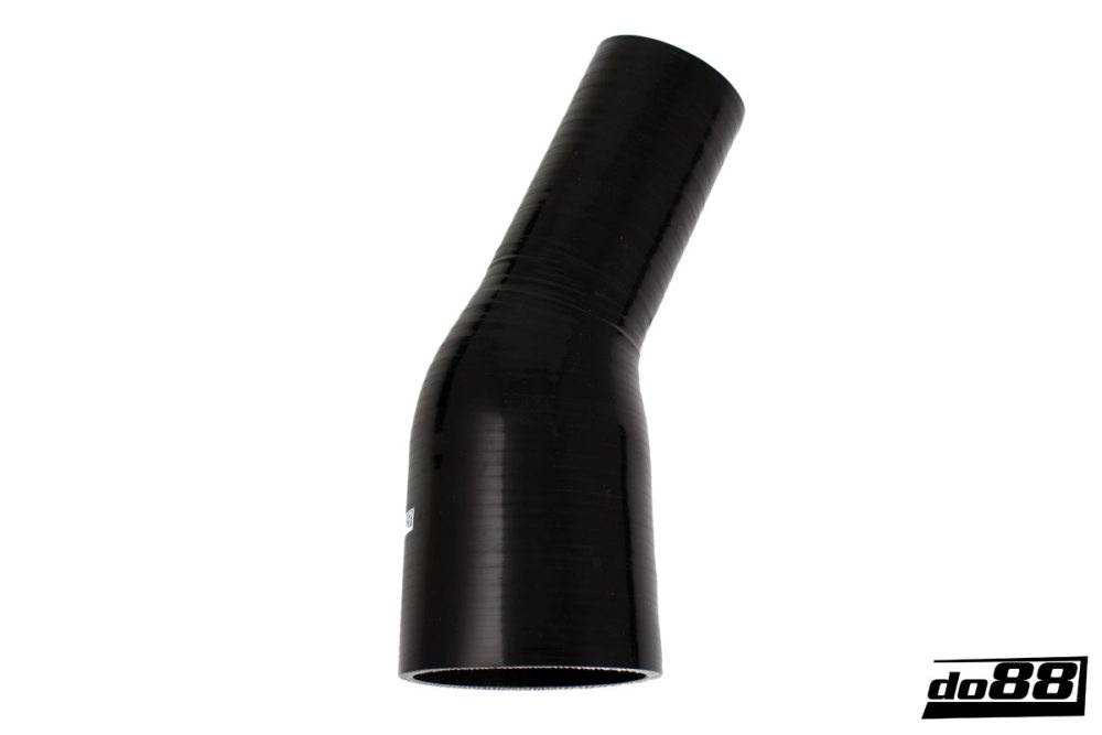 Silikonschlauch Schwarz 25° 2,75 - 3\'\' (70 - 76mm) in der Gruppe Silikonschlauch / Schlauch / Silikonschlauch Schwarz / Reduzierbögen / 25° bei do88 AB (SBR25G70-76)