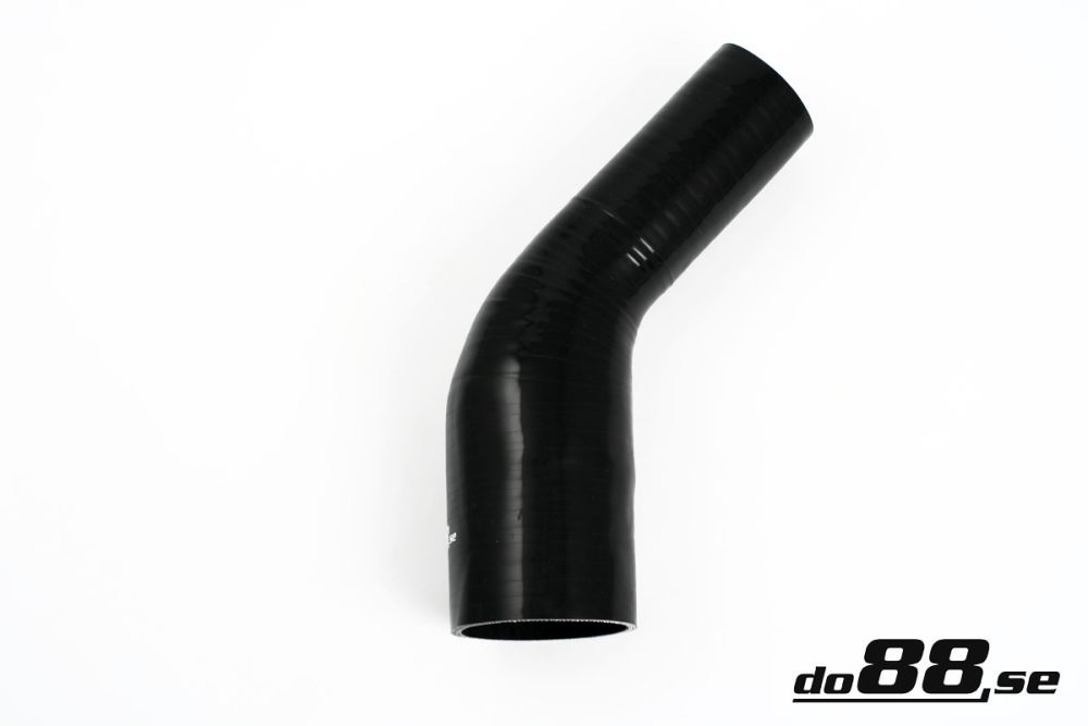 Silikonschlauch Schwarz 45° 2 - 2,75\'\' (51 - 70mm) in der Gruppe Silikonschlauch / Schlauch / Silikonschlauch Schwarz / Reduzierbögen / 45° bei do88 AB (SBR45G51-70)