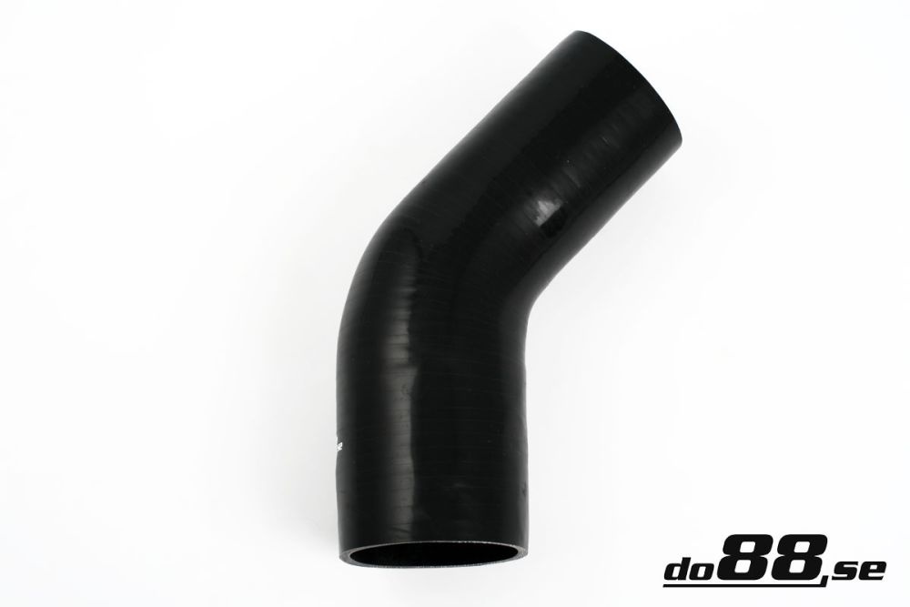 Silikonschlauch Schwarz 45° 2,5 - 3\'\' (63 - 76mm) in der Gruppe Silikonschlauch / Schlauch / Silikonschlauch Schwarz / Reduzierbögen / 45° bei do88 AB (SBR45G63-76)