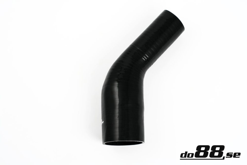 Silikonschlauch Schwarz 45° 2,5 - 3,5\'\' (63-89mm) in der Gruppe Silikonschlauch / Schlauch / Silikonschlauch Schwarz / Reduzierbögen / 45° bei do88 AB (SBR45G63-89)