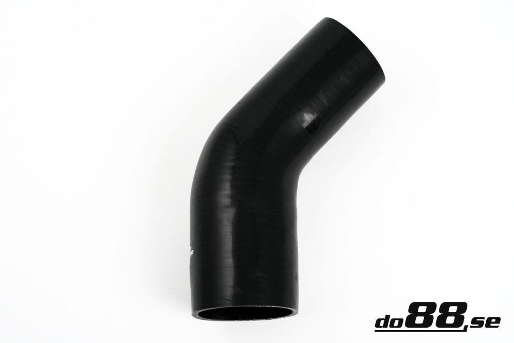 Silikonschlauch Schwarz 45° 2,75 - 4\'\' (70-102mm) in der Gruppe Silikonschlauch / Schlauch / Silikonschlauch Schwarz / Reduzierbögen / 45° bei do88 AB (SBR45G70-102)