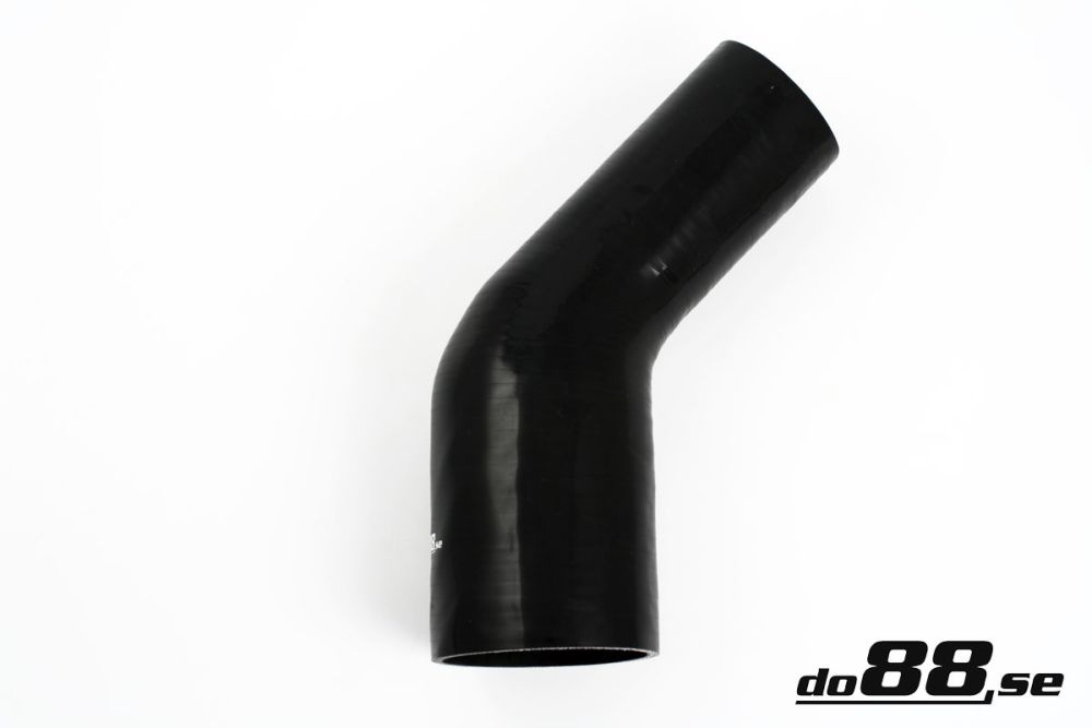 Silikonschlauch Schwarz 45° 3 - 4\'\' (76 - 102mm) in der Gruppe Silikonschlauch / Schlauch / Silikonschlauch Schwarz / Reduzierbögen / 45° bei do88 AB (SBR45G76-102)