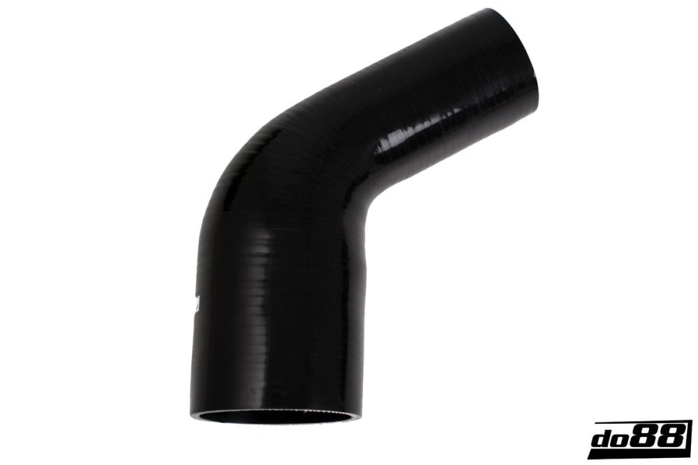 Silikonschlauch Schwarz 60° 2,75 - 3\'\' (70 - 76mm) in der Gruppe Silikonschlauch / Schlauch / Silikonschlauch Schwarz / Reduzierbögen / 60° bei do88 AB (SBR60G70-76)