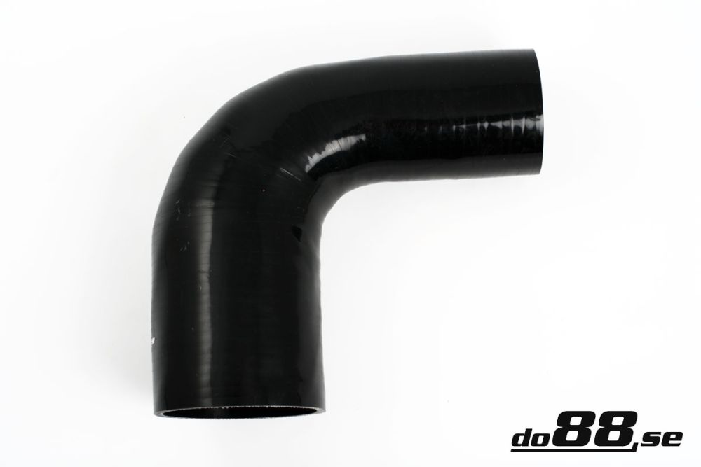 Silikonschlauch Schwarz 90° 3,5 - 4\'\' (89 - 102mm) in der Gruppe Silikonschlauch / Schlauch / Silikonschlauch Schwarz / Reduzierbögen / 90° bei do88 AB (SBR90G89-102)