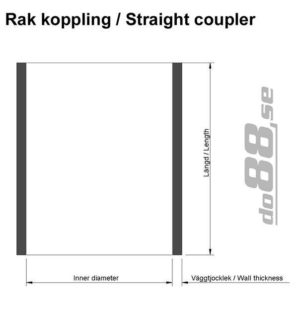 Silikonschlauch Schwarz Kupplung 1,25'' (32mm)