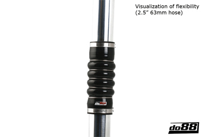 Silikonschlauch Schwarz Flex-Verbinder 4-fach 3'' (76mm)