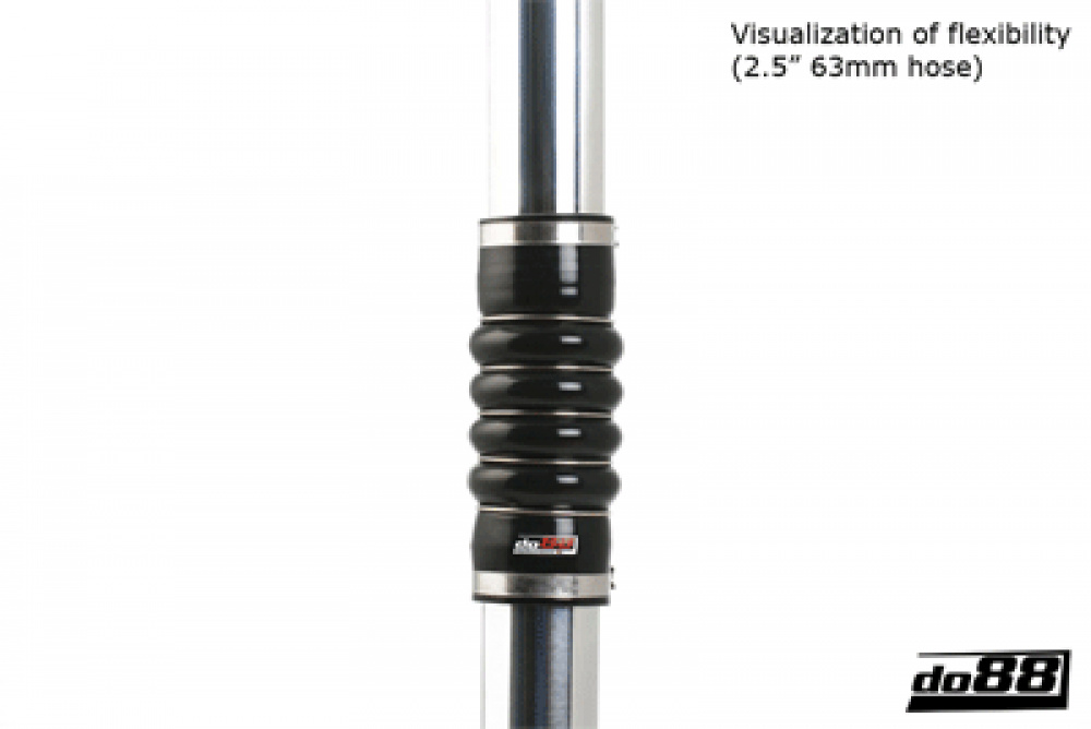 Silikonschlauch Schwarz Flex-Verbinder 4-fach 3,125\'\' (80mm) Silikonschlauch Schwarz Flex-Verbinder 4-fach 3,125\'\' (80mm)