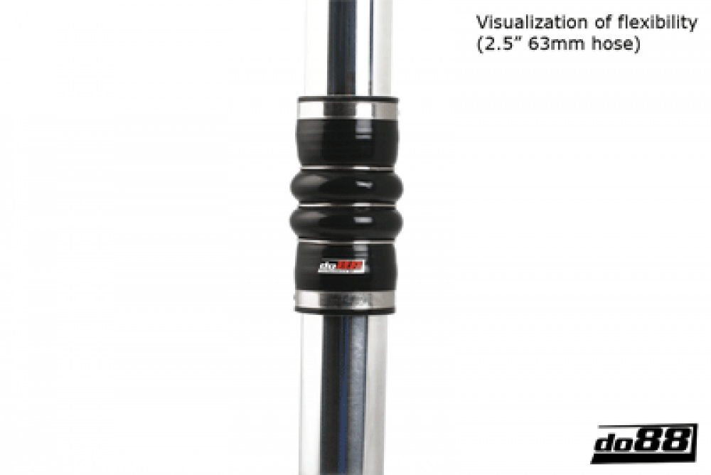 Silikonschlauch Schwarz Flex-Verbinder 2-fach 4\'\' (102mm) Silikonschlauch Schwarz Flex-Verbinder 2-fach 4\'\' (102mm)