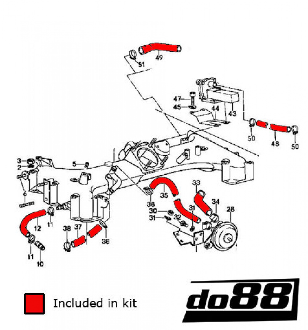 Porsche 930 Turbo K Jetronic Schläuche Porsche 930 Turbo K Jetronic Schläuche